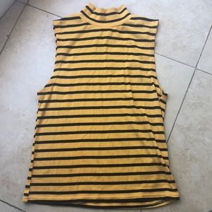 Black and yellow sleeveless top
